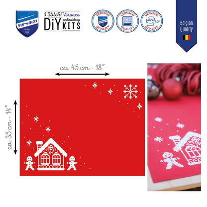 Vervaco | Placemat kit Gingerhouse set van 2 | ca. 45 x 35 cm