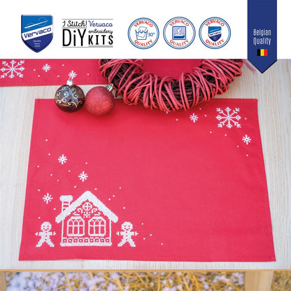 Vervaco | Placemat kit Gingerhouse set van 2 | ca. 45 x 35 cm